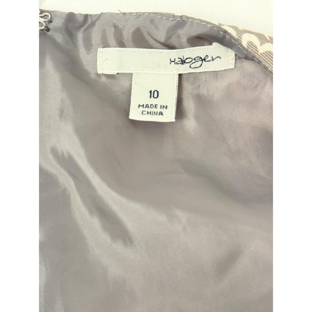 Halogen Womens Floral Pattern Grey Square  Neck Knee Length Sleeveless Dress 10 - Picture 4 of 8